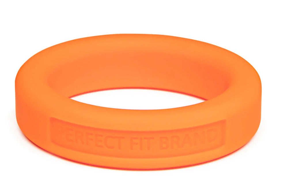 Perfect Fit Hefty Penis Ring, Silicone-TPR Blend, 1.75 in (44 mm) Diameter – Orange