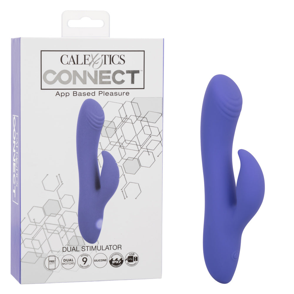 CalExotics Connect Dual Stimulator – Purple – App Controlled Dual Motor Massager