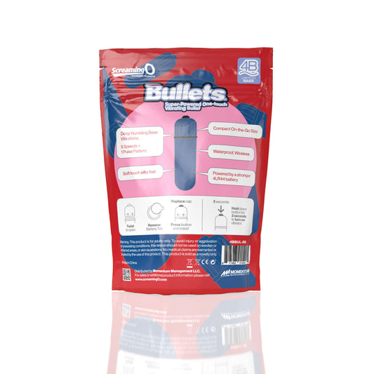 Screaming O 4b - Bullet - Super Powered One Touch Vibrating Bullet - Blueberry