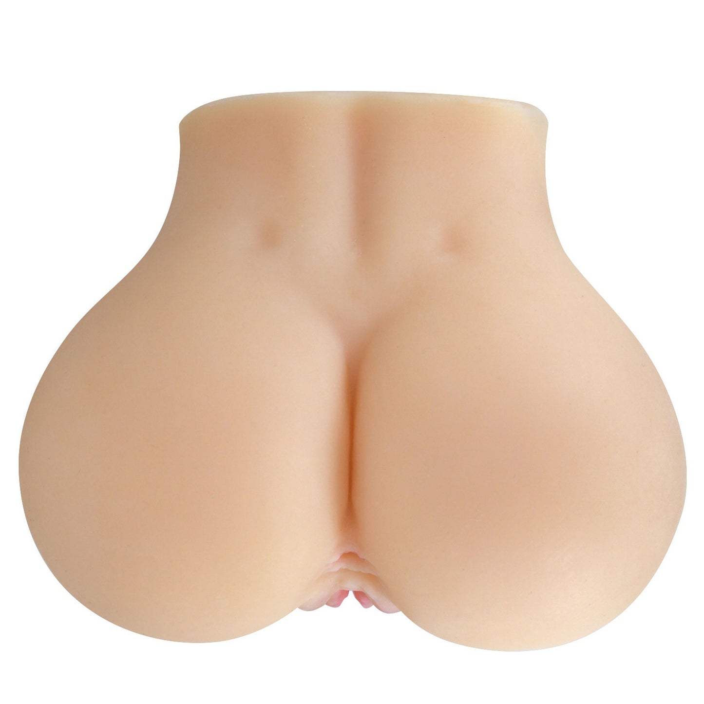 Mila Realistic Vagina and Ass Vibrator - Dual Entry, Waterproof, Beige