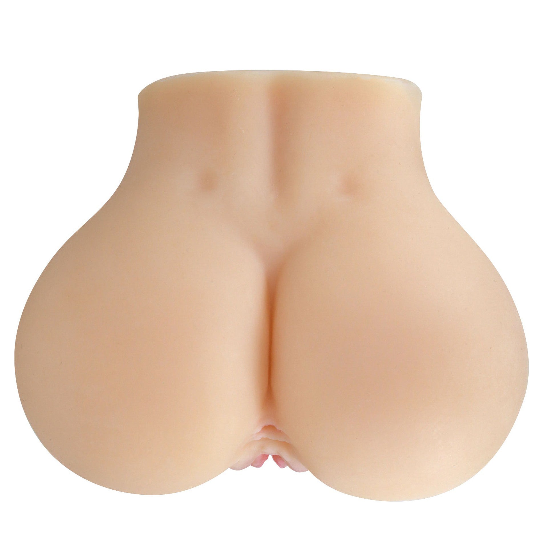 Mila Realistic Vagina and Ass Vibrator - Dual Entry, Waterproof, Beige