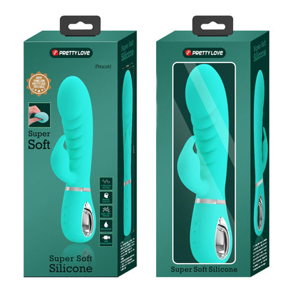 Pretty Love Soft Rabbit Vibrator – G-Spot and Clitoral Stimulation – Teal