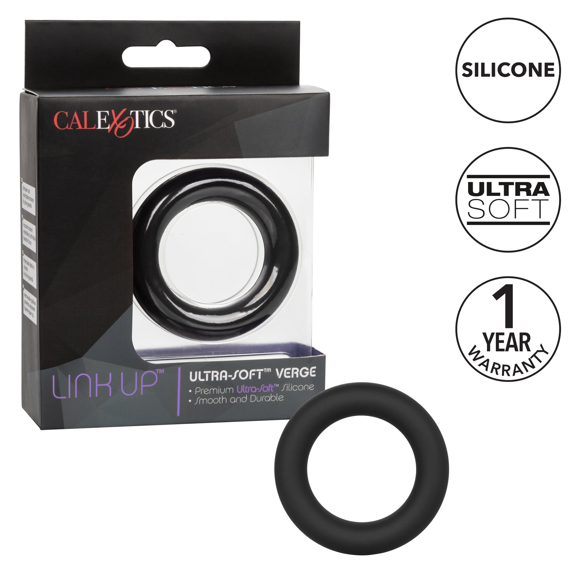 CalExotics Link Up Ultra-Soft Verge Cock Ring – Black