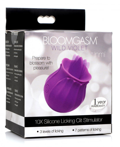 Inmi Bloomgasm Wild Violet Licking Silicone Stimulator - Violet