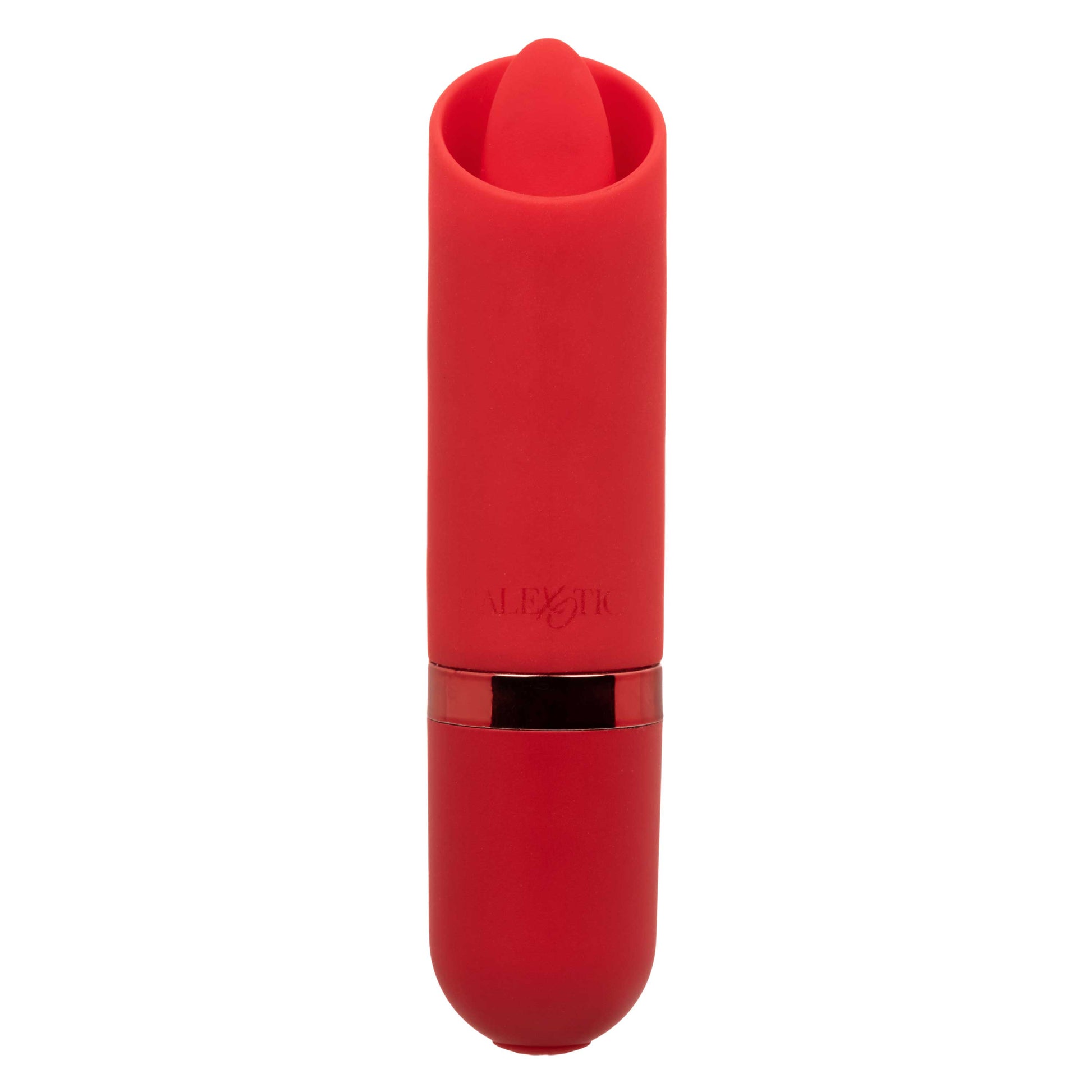 CalExotics Kyst Flicker Mini Massager – Red – 10-Function Rechargeable Silicone Bullet