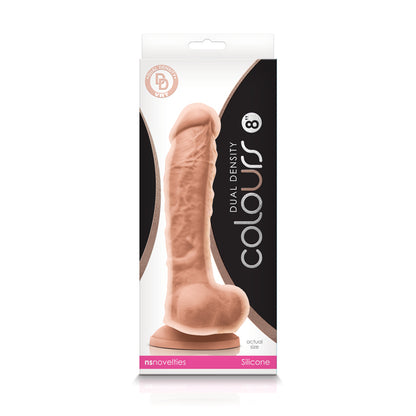 NS Novelties Colours Dual Density 8 Inch Dildo with Suction Cup - White