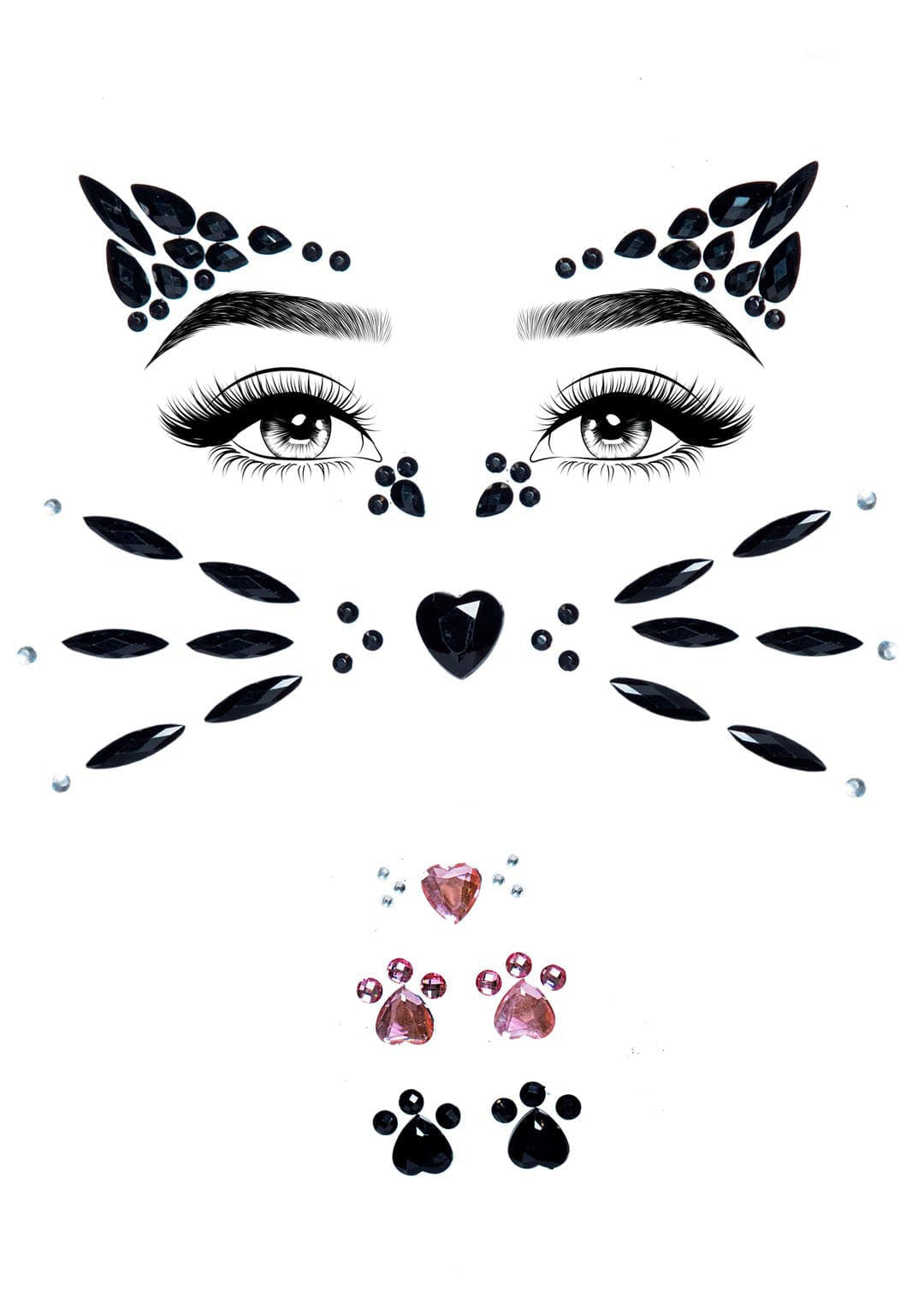Leg Avenue Animal Rhinestone Stick-on Jewels - Face and Body Decoration - Multi-Color