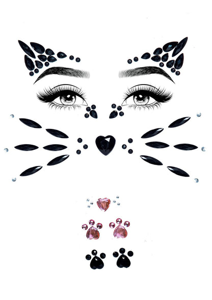 Leg Avenue Animal Rhinestone Stick-on Jewels - Face and Body Decoration - Multi-Color
