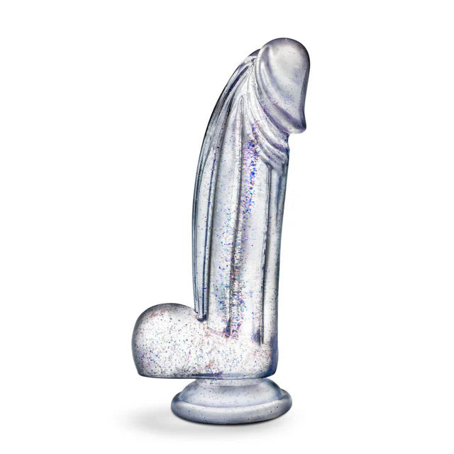 Blush Bling Sparkling Clear Vibrator – 7.5 Inch, Suction Cup Base