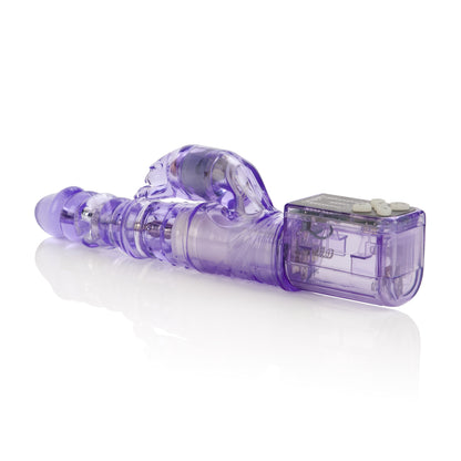 CalExotics Thrusting Panther Vibrator with Clitoral Teaser and Rotating Beads – Purple