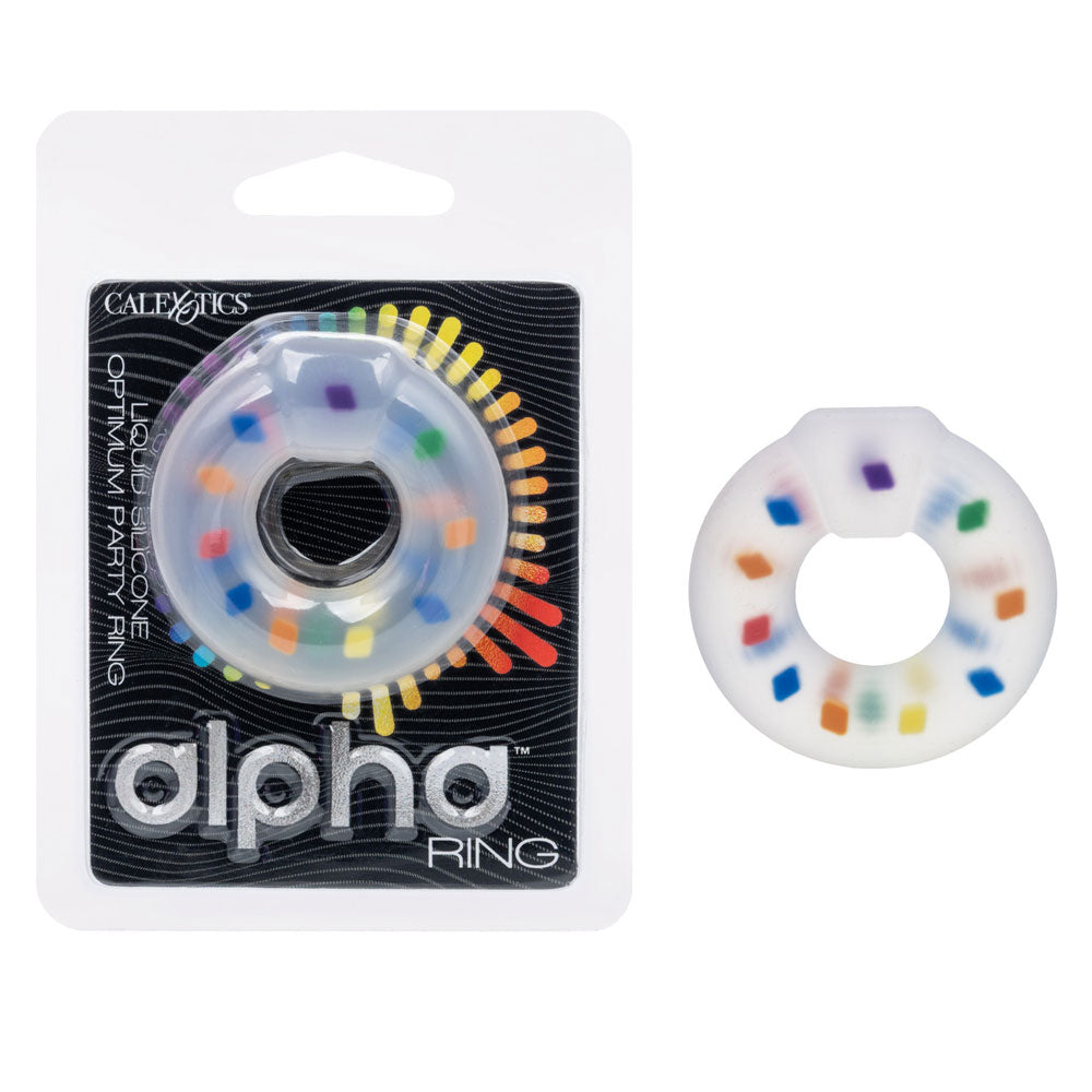 CalExotics Alpha Liquid Silicone Optimum Party Ring – Waterproof, Phthalate-Free, Multi-Color