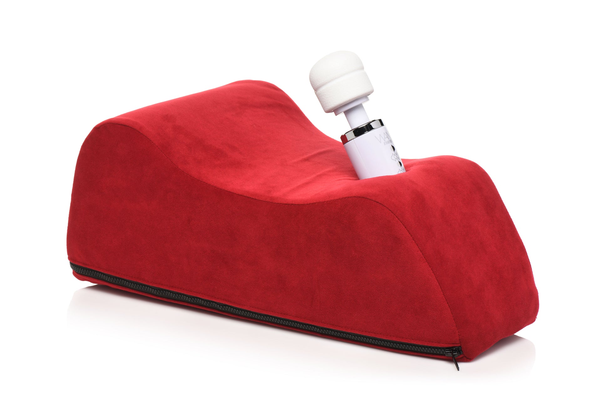 Delux Wand Saddle - Ergonomic Foam Support for Wand Vibrators - Red