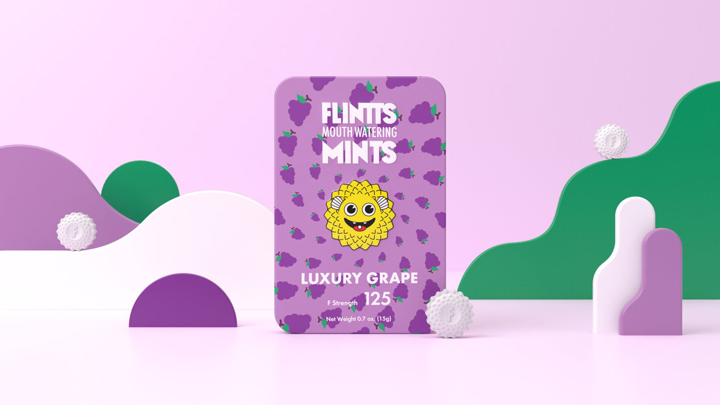 Flintts Mouth Watering Mints - Grape Flavor - 125 Count