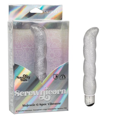 CalExotics Naughty Bits Screwnicorn Majestic G-Spot Vibrator – Silver