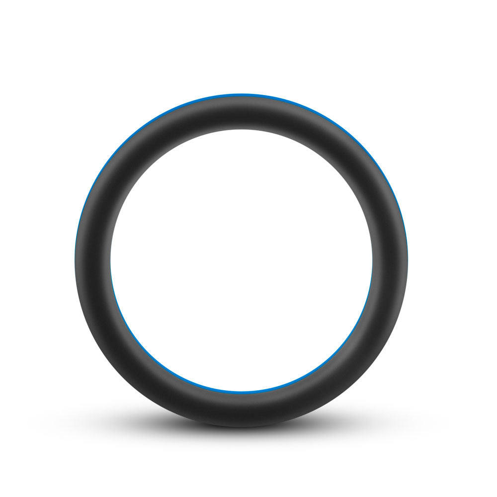 Blush Performance Silicone Go Pro Cock Ring – Black/Blue