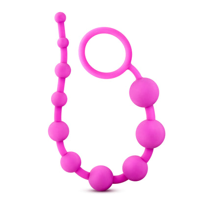 Blush Luxe Silicone 10 Beads – Fuchsia – Anal Play Beads