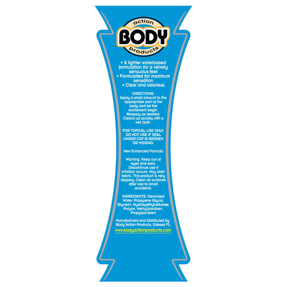 Body Action Ultra Glide Lubricant – Water-Based Personal Lubricant – 4.4 Oz
