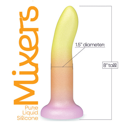 Mixers Tequila Sunrise 8" Dildo – Silky Soft Liquid Silicone – Multi-Color