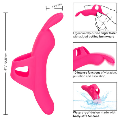CalExotics The Flirty Vibe Finger Vibrator with 10 Functions – Pink