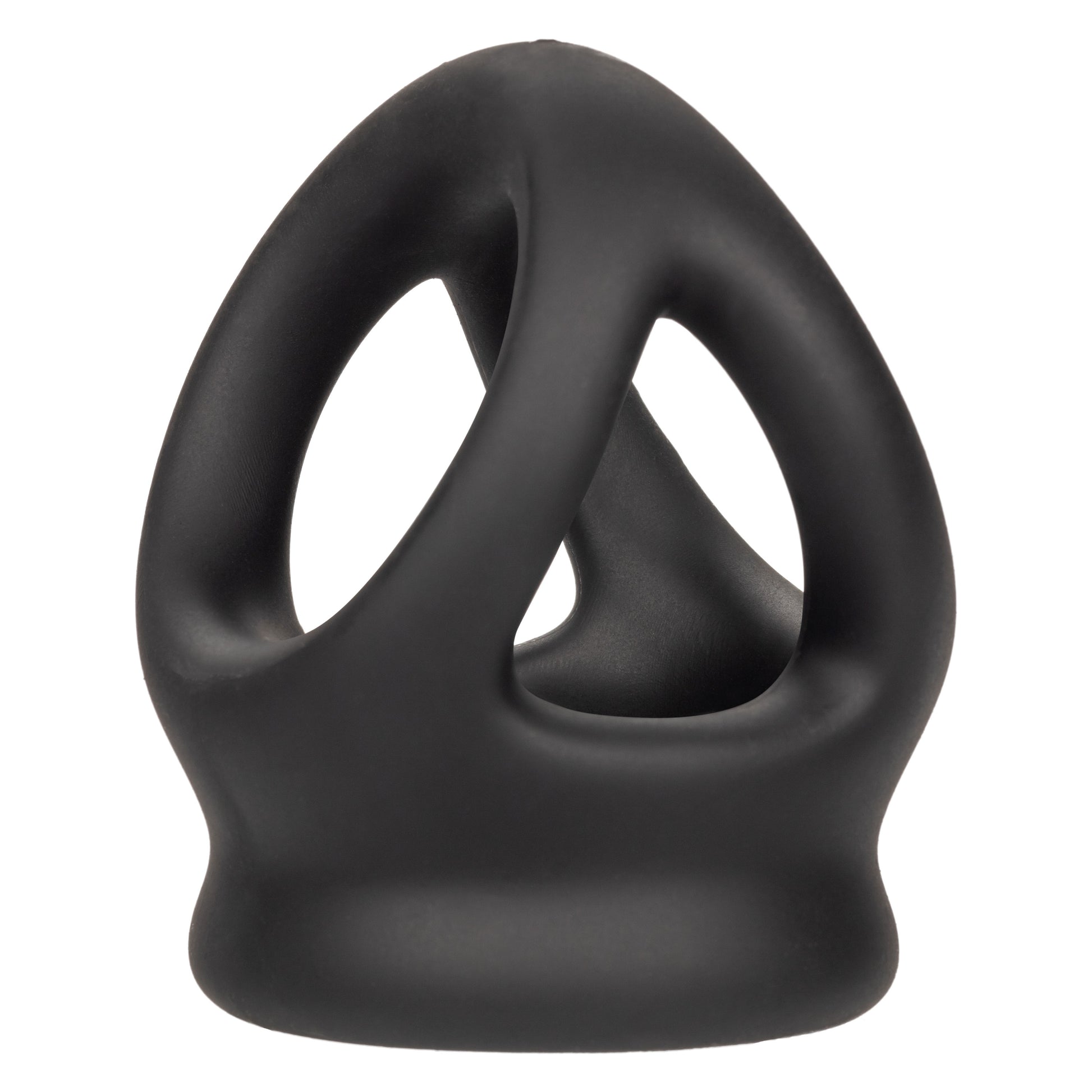 CalExotics Alpha Liquid Silicone Dual Cage and Ring - Black