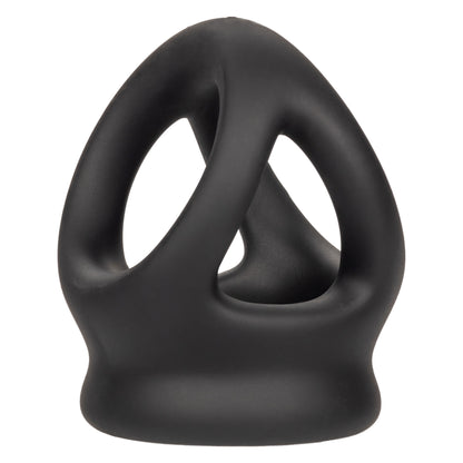 CalExotics Alpha Liquid Silicone Dual Cage and Ring - Black