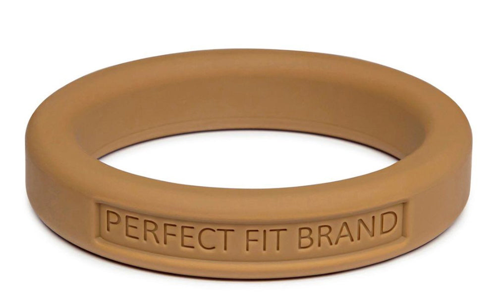 Perfect Fit Hefty Silicone TPR Blend Cock Ring – Gold