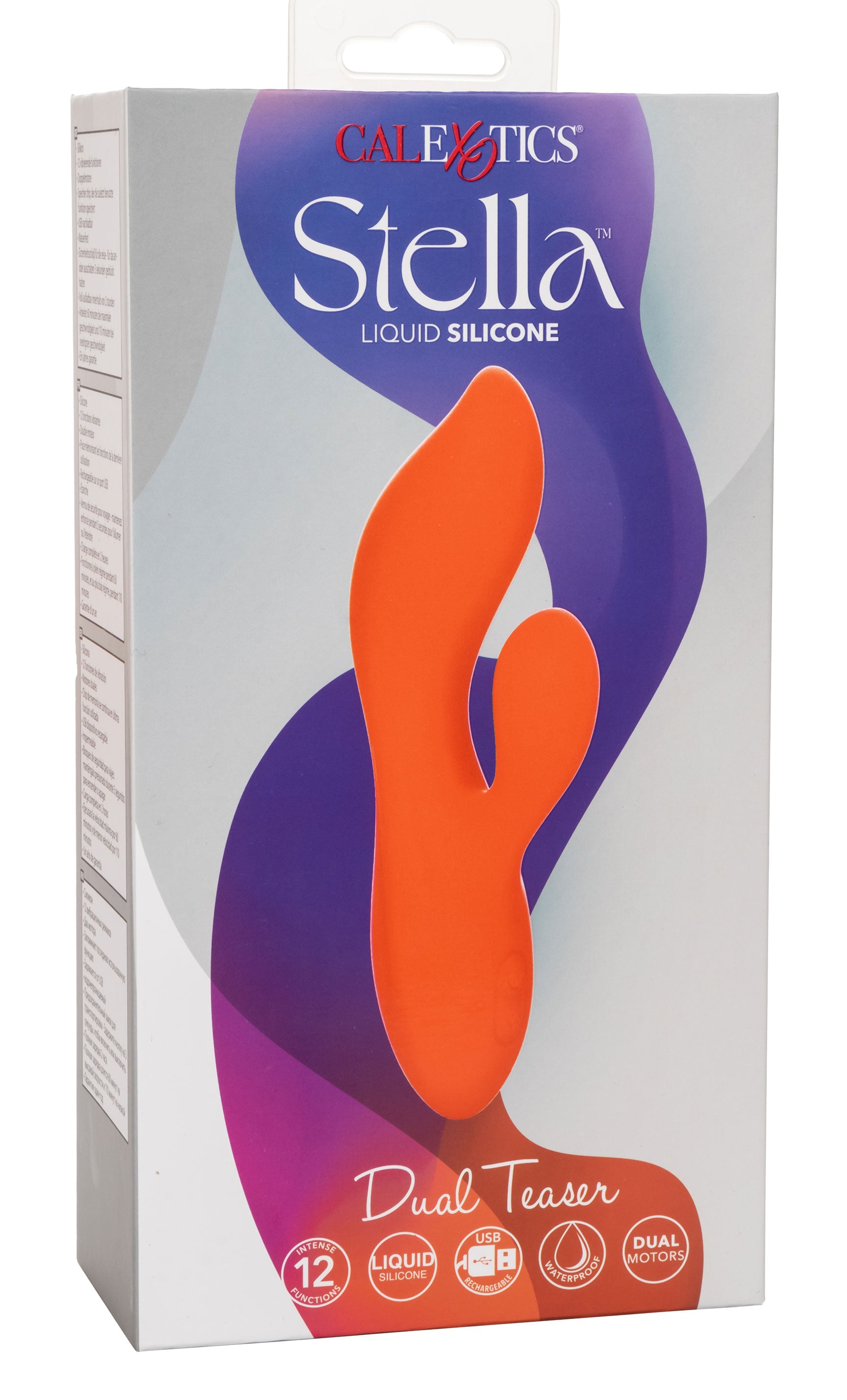CalExotics Stella Liquid Silicone Dual Teaser - Orange - G-Spot and Clitoral Stimulation