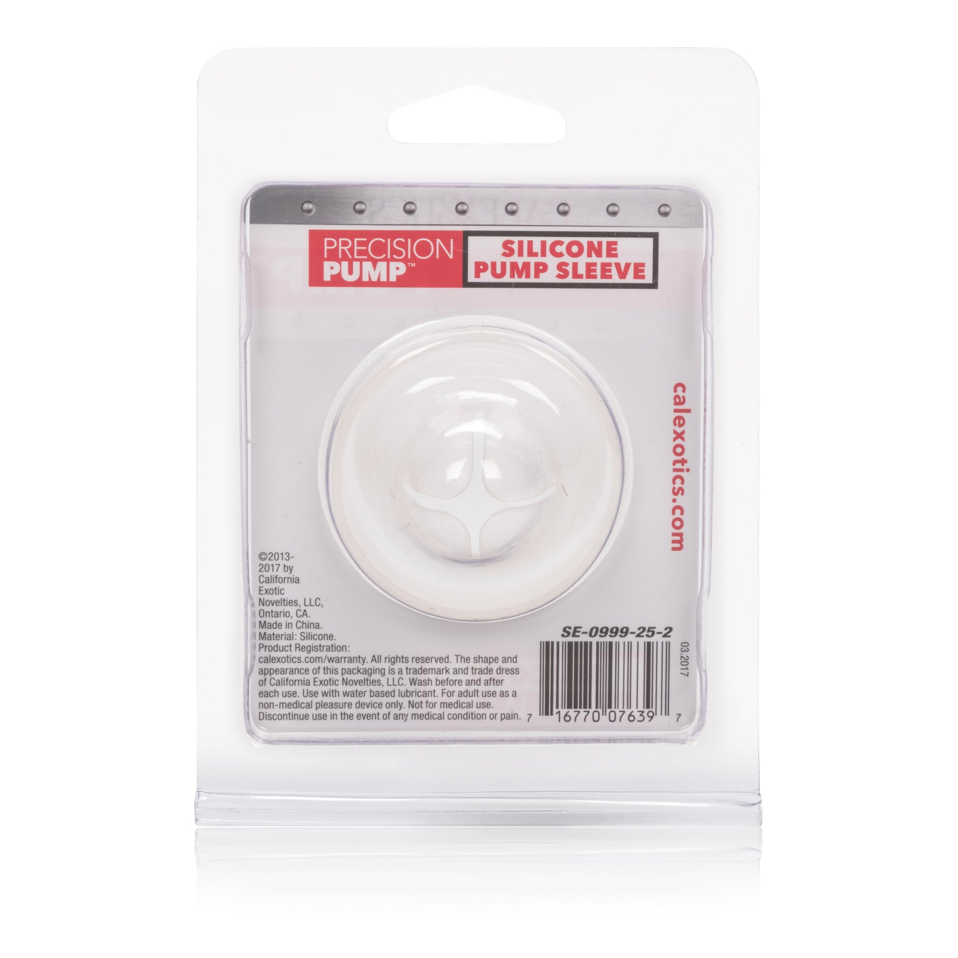 CalExotics Precision Pump Silicone Pump Sleeve - Clear - Universal Fit for 3-inch Cylinders