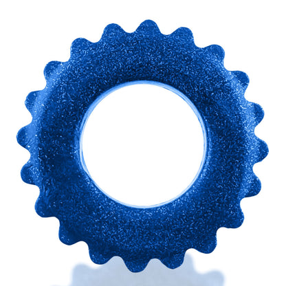 Oxballs Plushy Single Ring Cockring – Blue Fire