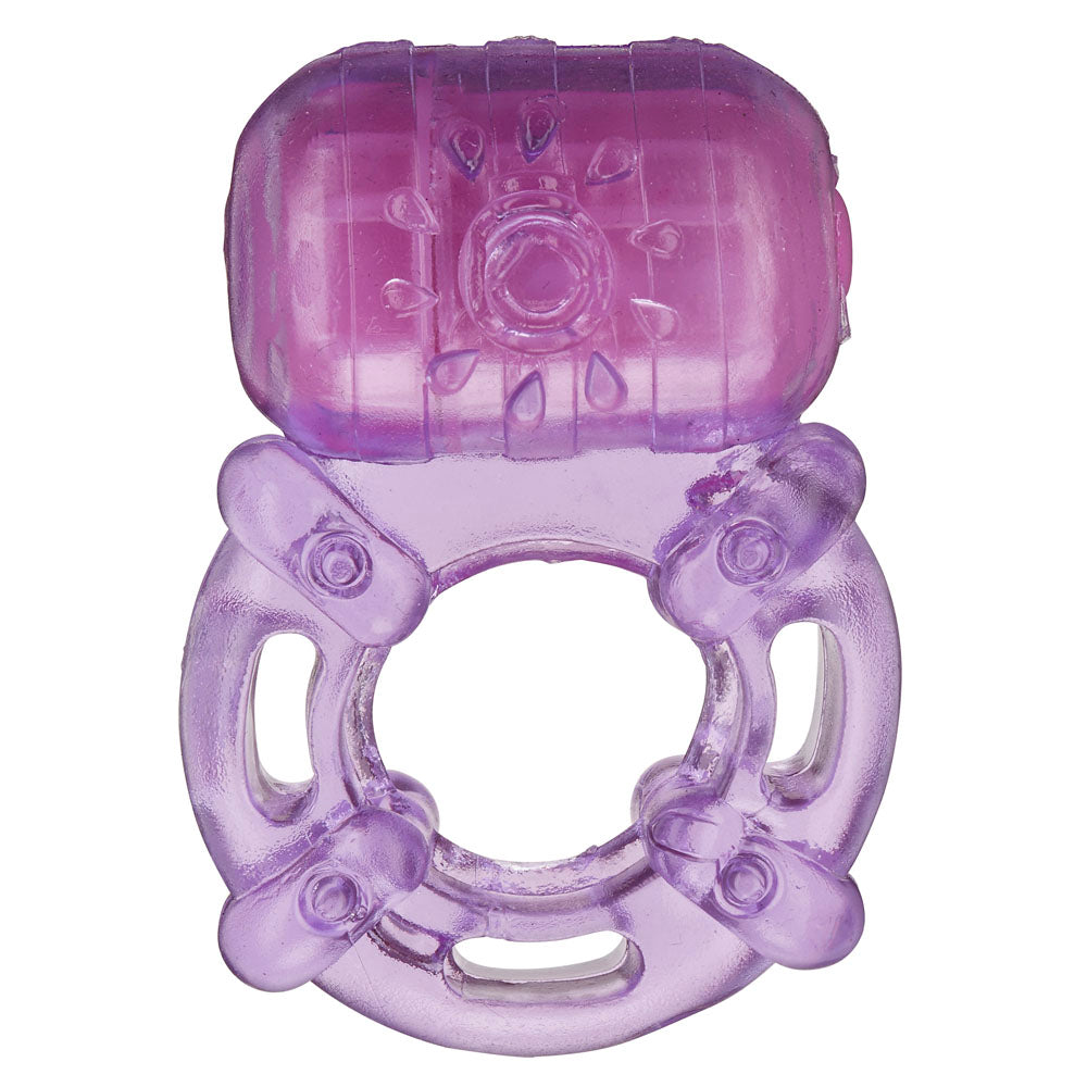 Cloud 9 Novelties Pleasure Tickler Vibrating Cock Ring - Purple