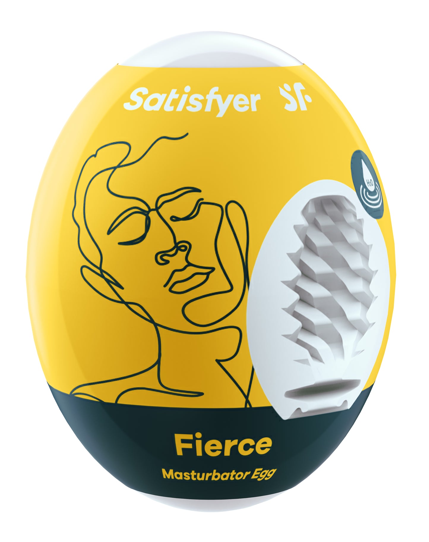 Satisfyer Fierce Masturbator Egg - Skin-like Texture, Yellow