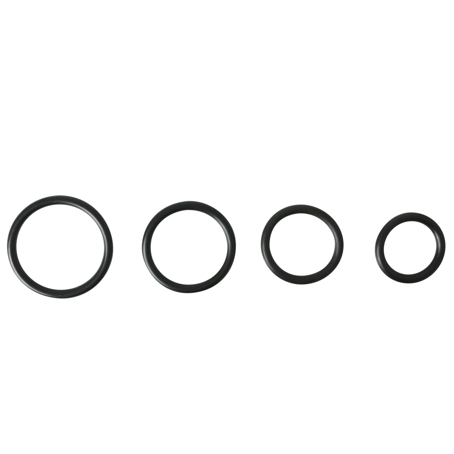 Sportsheets Rubber O Ring 4 Pack for Flared Base Dildos – Black