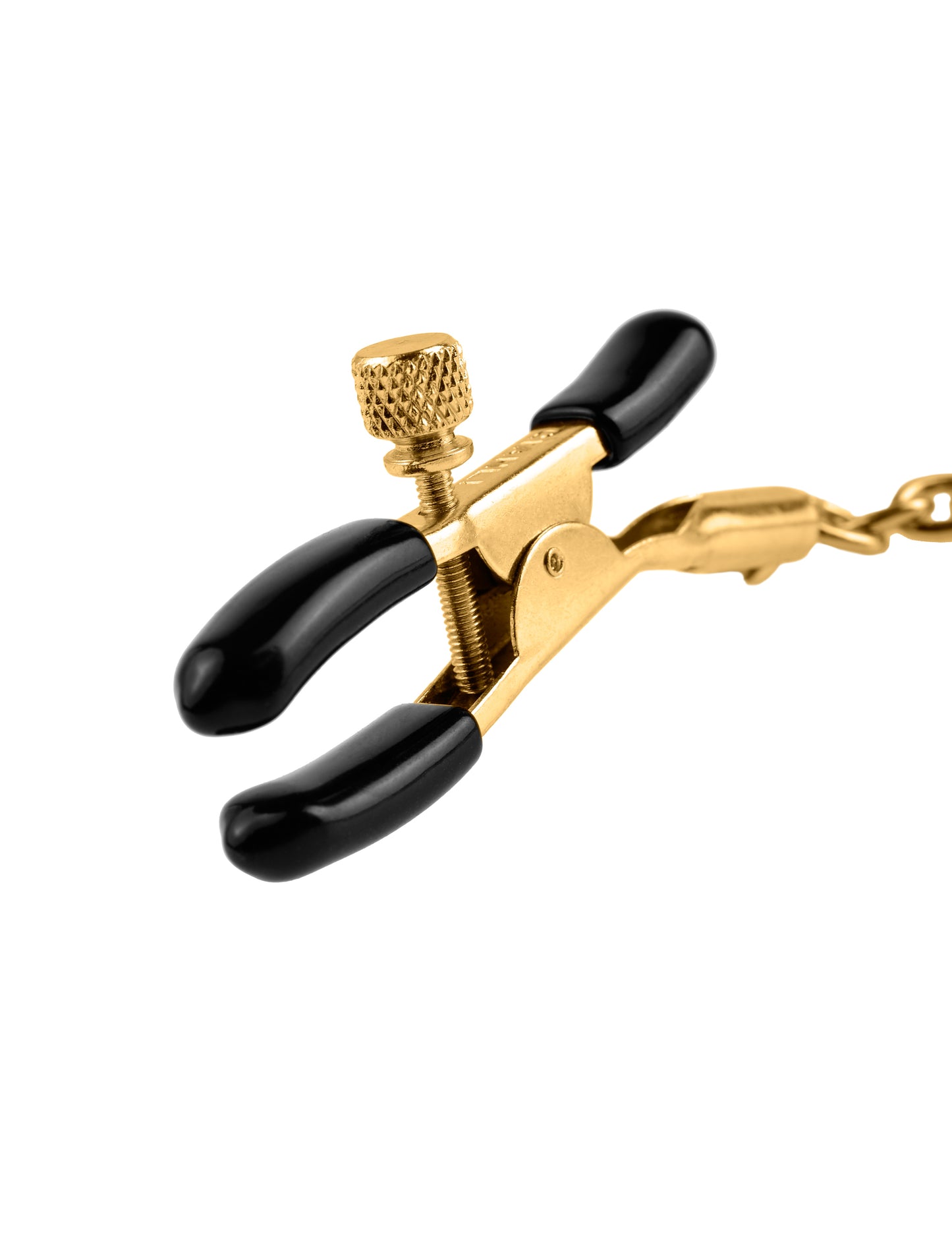 Pipedream Fetish Fantasy Gold Chain Nipple Clamps - Adjustable Pressure, Gold