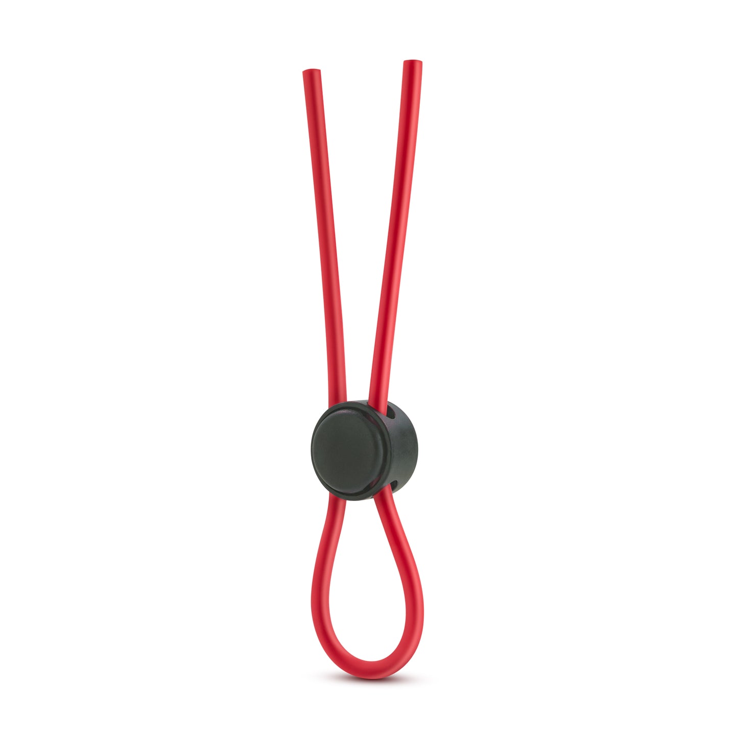 Blush Stay Hard Silicone Loop Cock Ring - Red - Adjustable Design