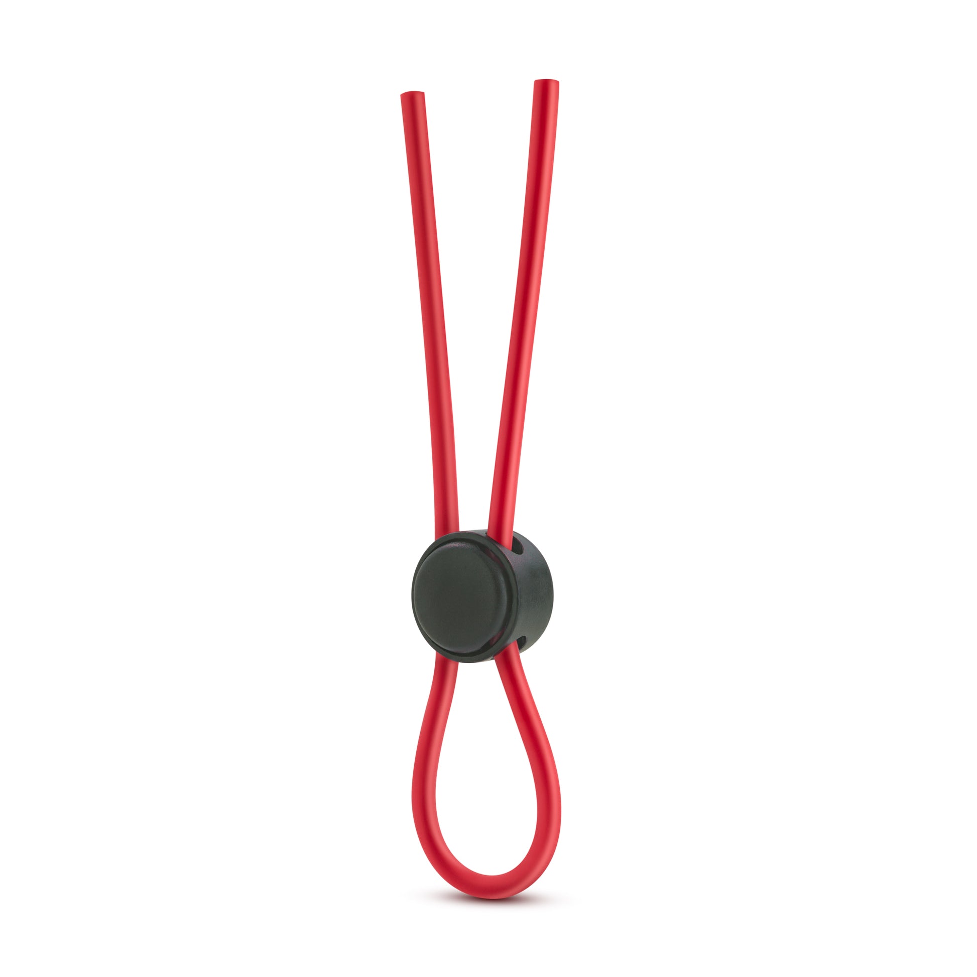 Blush Stay Hard Silicone Loop Cock Ring - Red - Adjustable Design