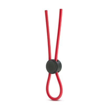 Blush Stay Hard Silicone Loop Cock Ring - Red - Adjustable Design