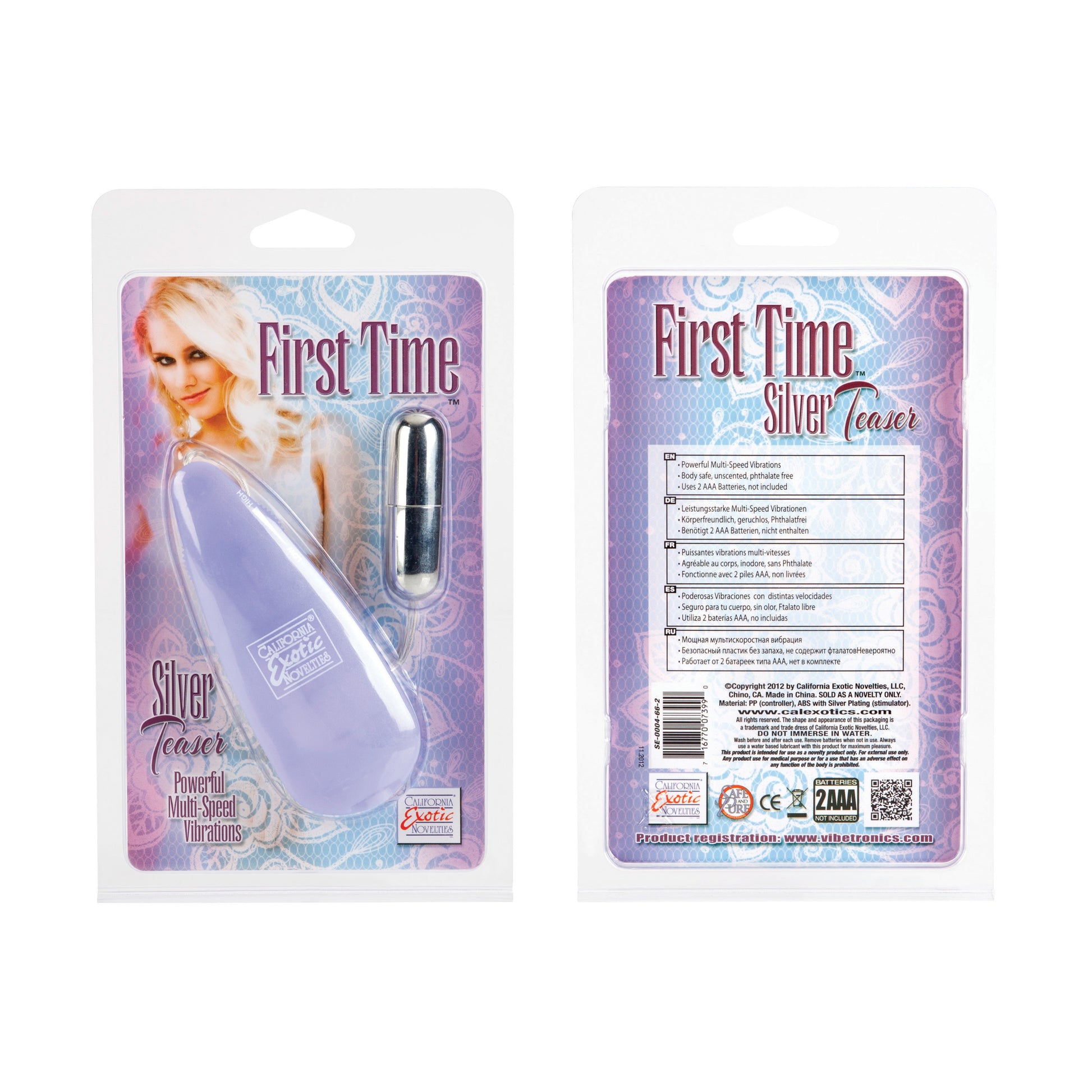 CalExotics First Time Silver Teaser – Multi-Speed Vibrating Device – Silver