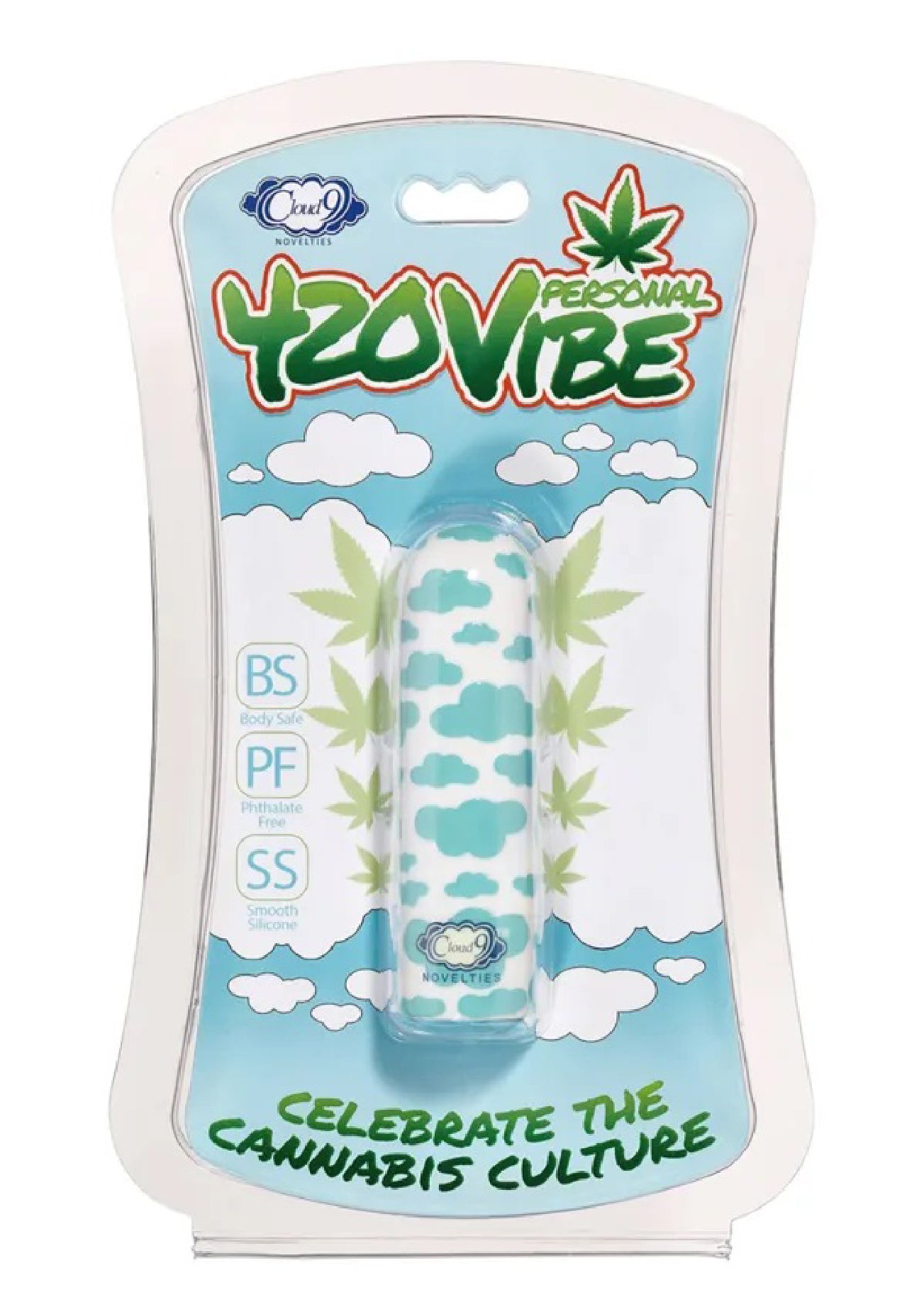 Cloud 9 Novelties 420 Stubby Vibe Bullet Vibrator – White/Blue