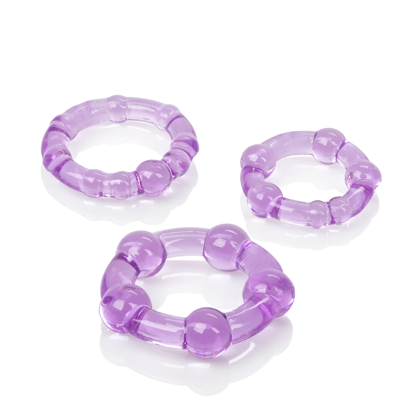 CalExotics Island Rings Beaded Rings Set – Purple – Waterproof