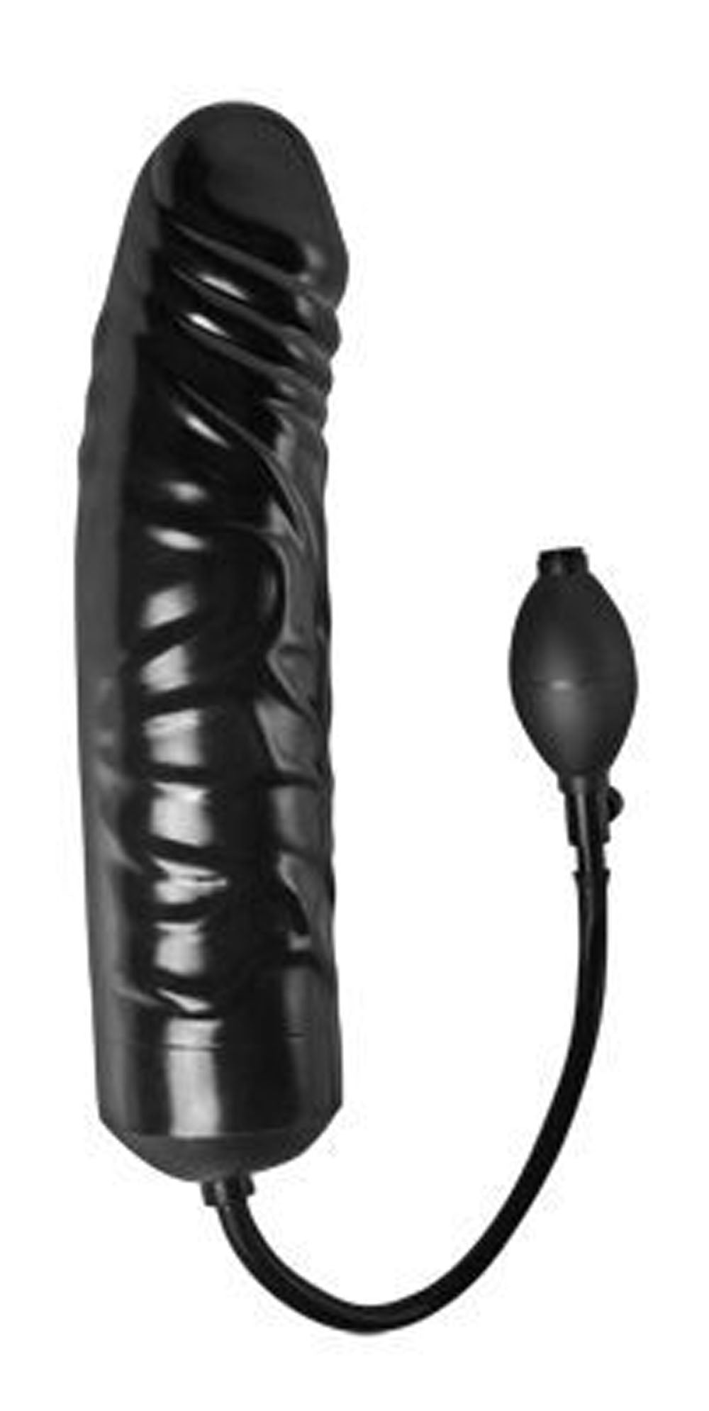 XR Brands XXL Inflatable Dildo - Black - 12.5 inches Length