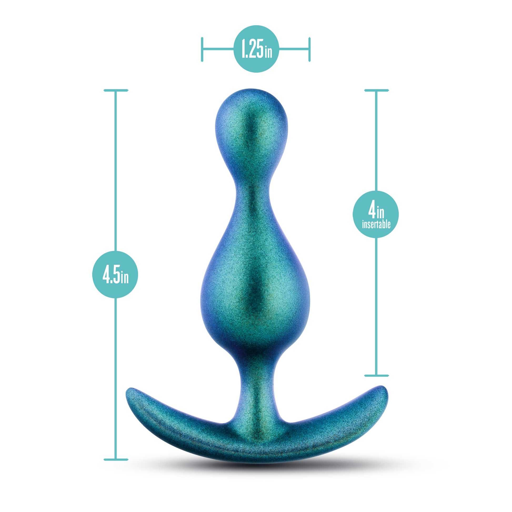Blush Anal Adventures Matrix Photon Plug – Iridescent Teal – Wearable Anal Toy