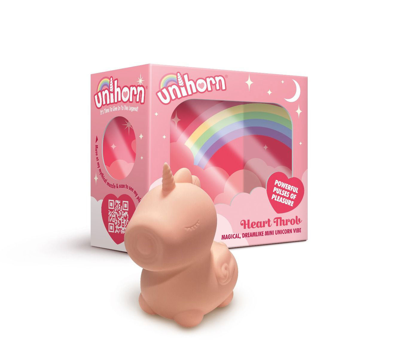 Unihorn Heart Throb Rechargeable Unicorn Vibrator with Dual Motor - Pink