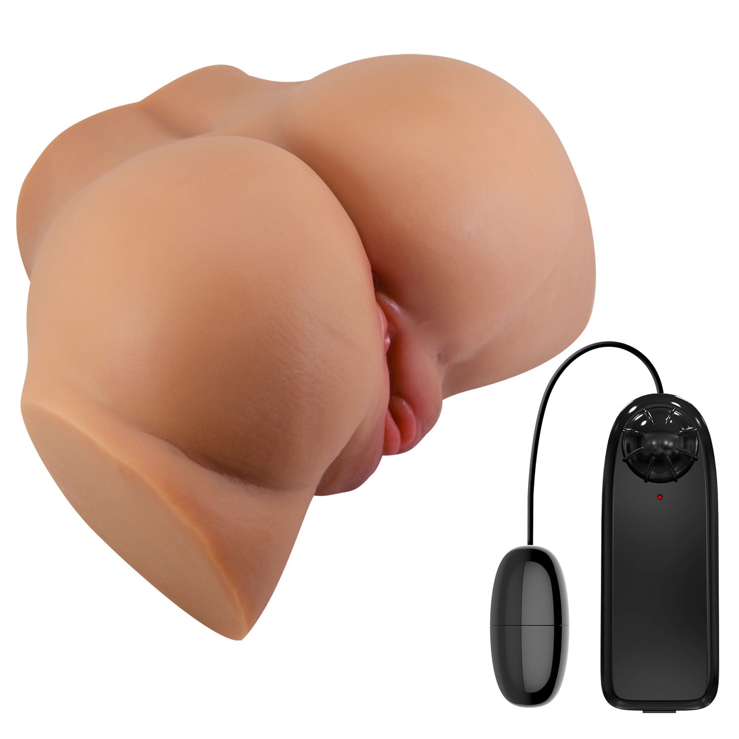 Pretty Love Emilia Realistic Vagina and Ass Vibrator – Tan