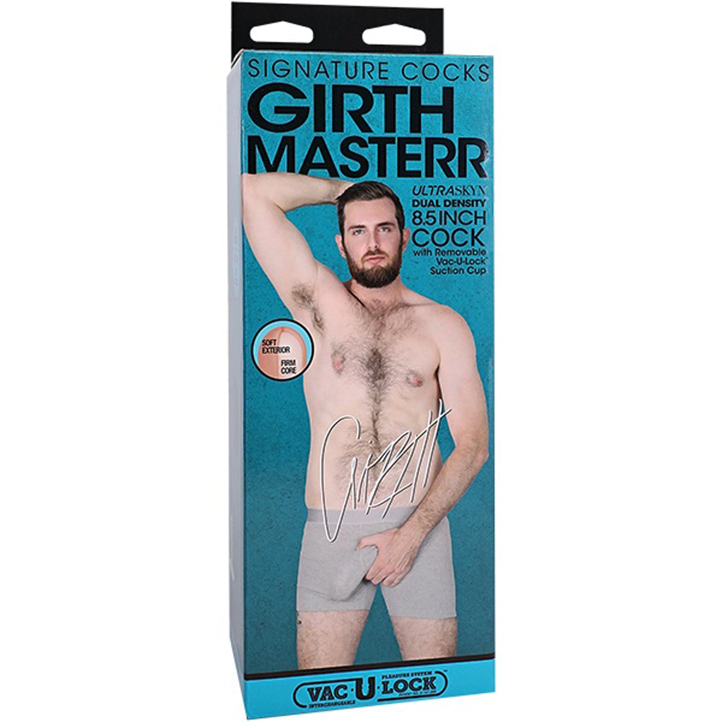 Doc Johnson Girthmasterr 8.5" Cock with Removable Vac-U-Lock Suction Cup - Vanilla