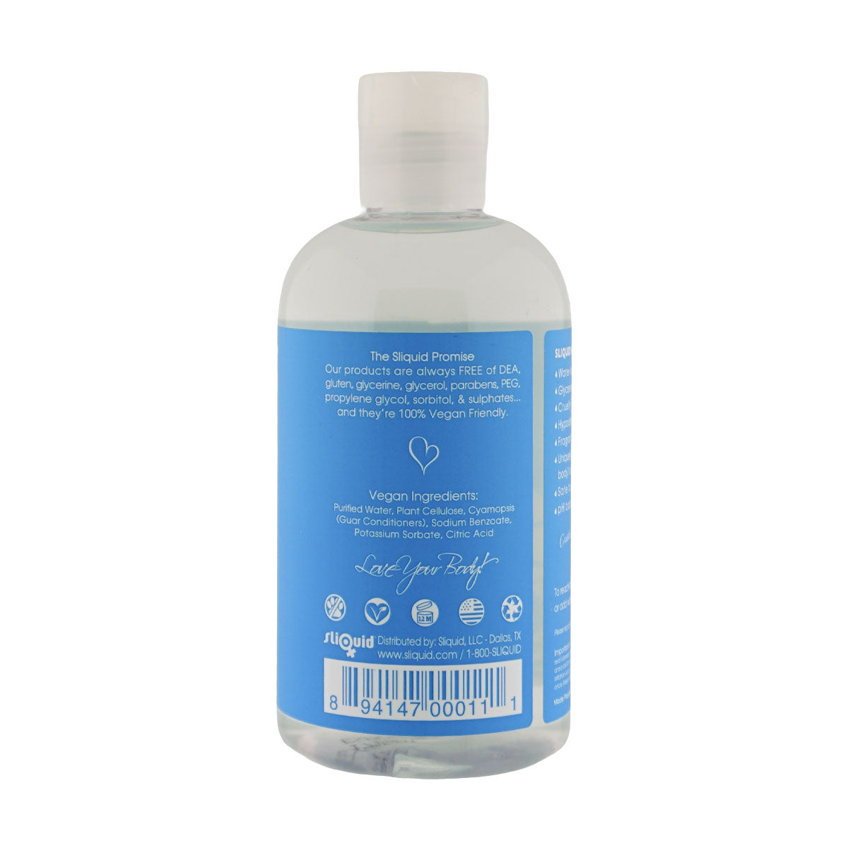 Sliquid Naturals H2O Personal Lubricant – Water-Based, 8.5 Fl Oz