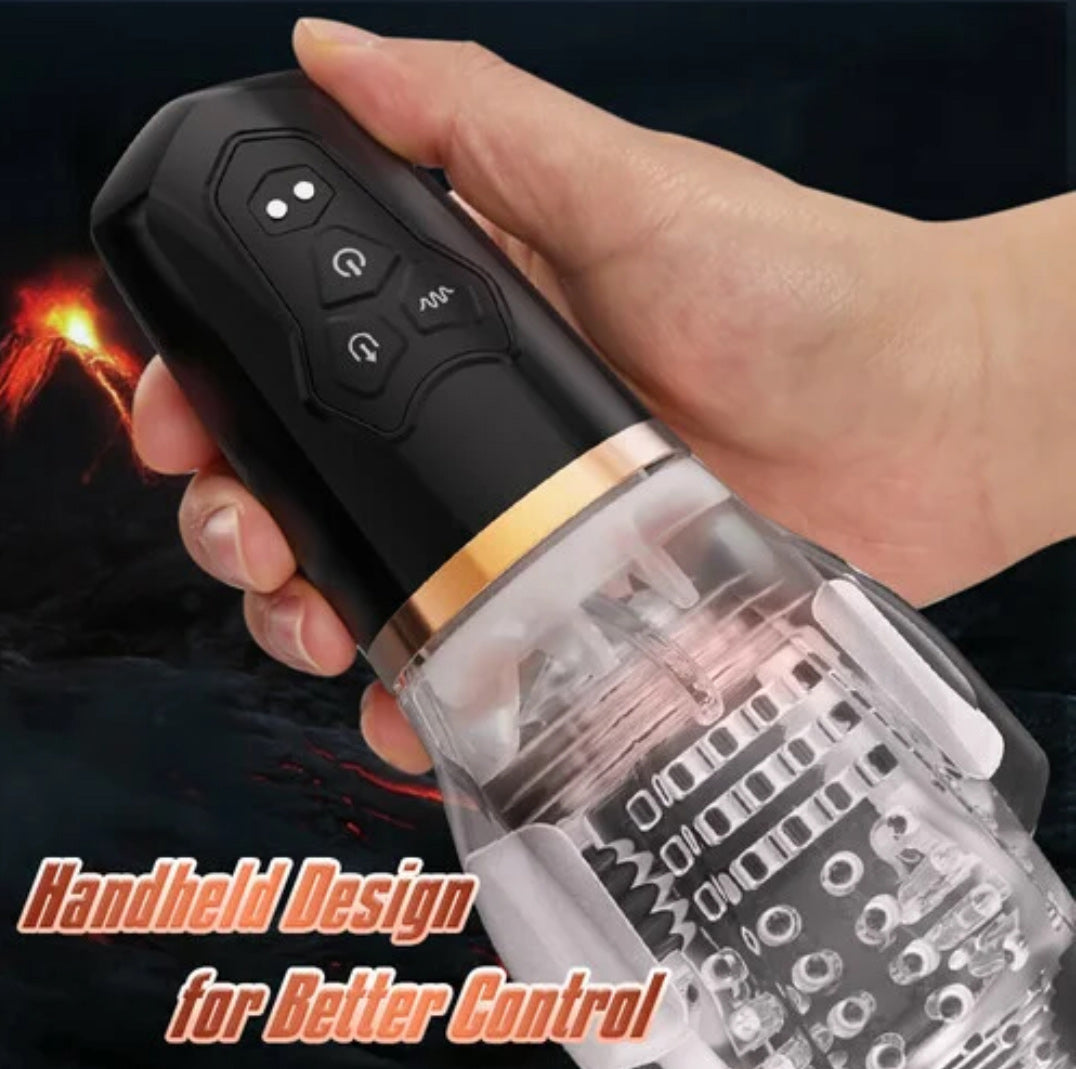 The Male Rose 2 Dual Motor Masturbator with 10 Vibration and 5 Suction Modes - Clear