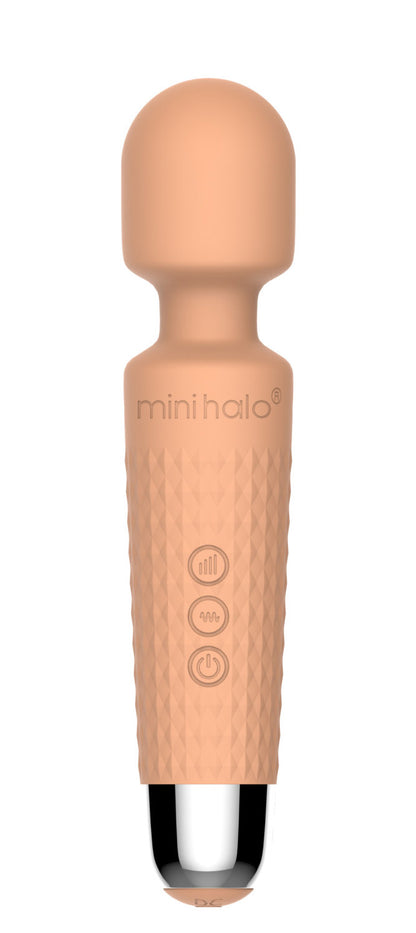 Viben Mini Halo Peach Fuzz Wand Massager – Rechargeable, 20 Vibration Patterns, Water Resistant