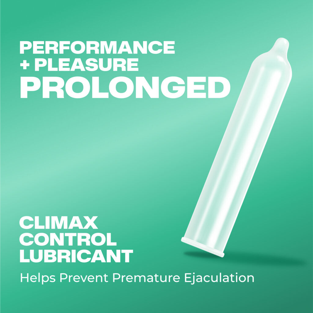 Trojan Extended Pleasure Condoms - Climax Control Lubricant - 12 Pack