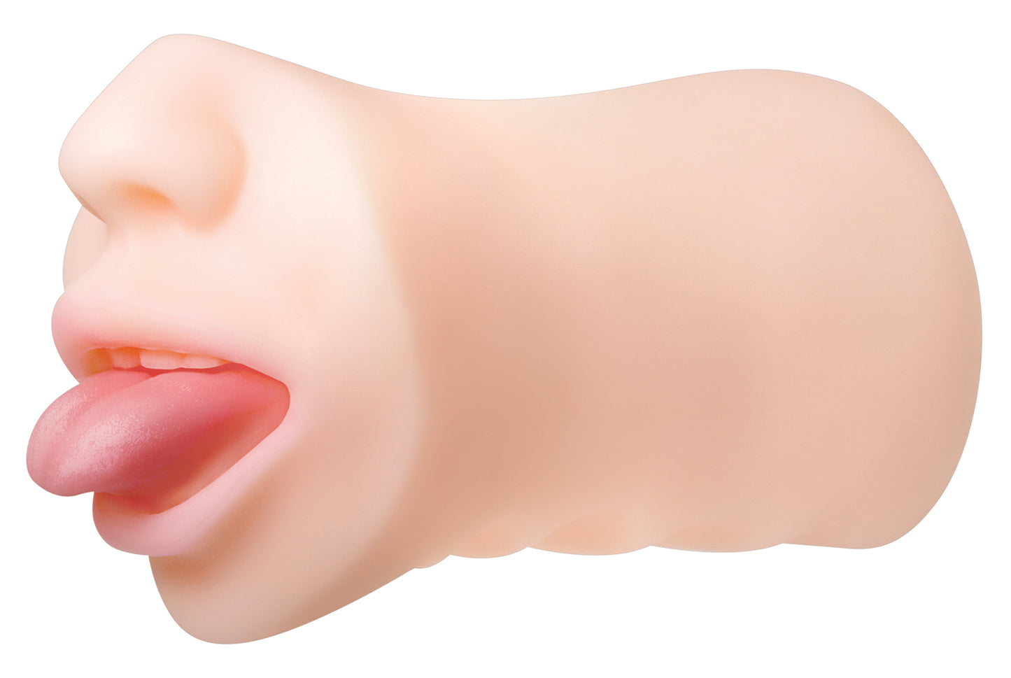 Evolved Novelties Real Mouth Stroker with Realistic Tongue – Beige
