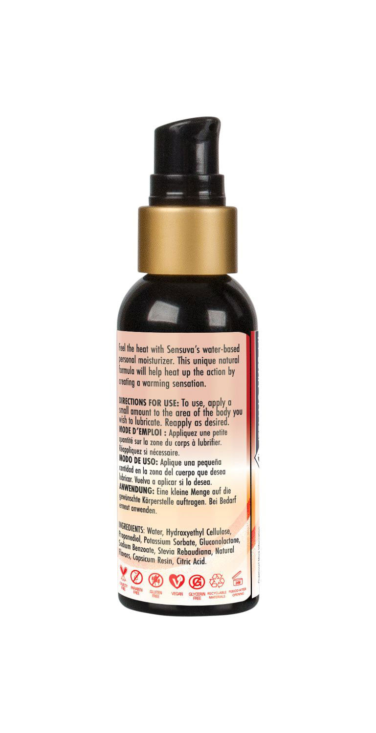 Sensuva Heat Wave Natural Water-Based Warming Lubricant 2oz – Warming Sensation